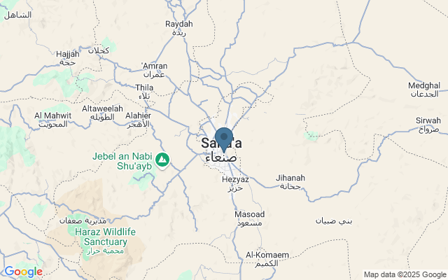 Kaart met locatie Sana'a